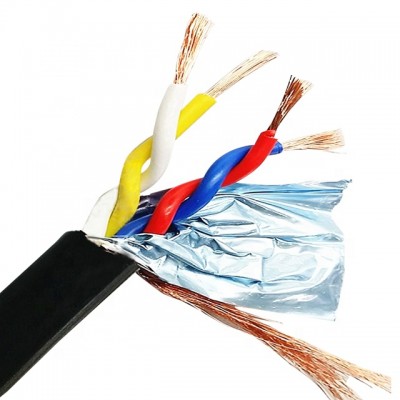 Aluminum foil braided signal transmission cable
